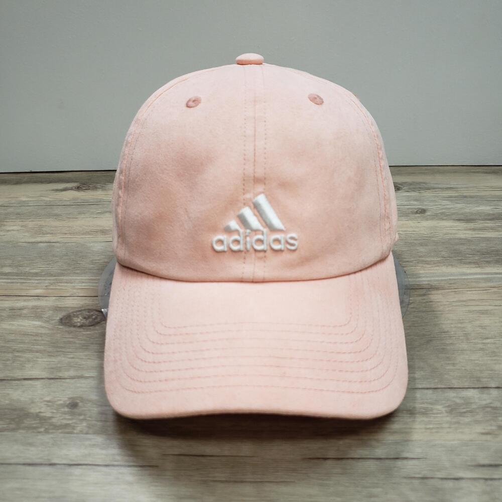 Adidas Hat Cap Strap Back Adjustable Pink Climalite Microfiber Womens Baseball